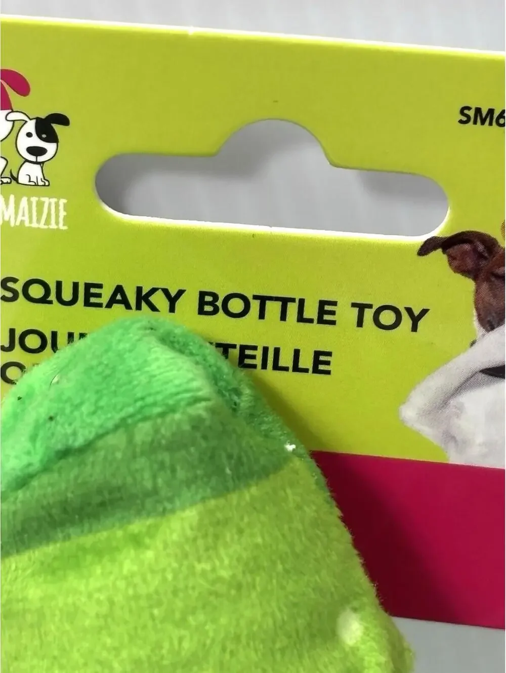 7 Pup Squeaky Bottle Dog Toy - Soft Plush Novelty Soda Parody Puppy Chew Toy